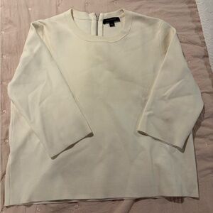 Ann Taylor Cream Crew Neck Sweater